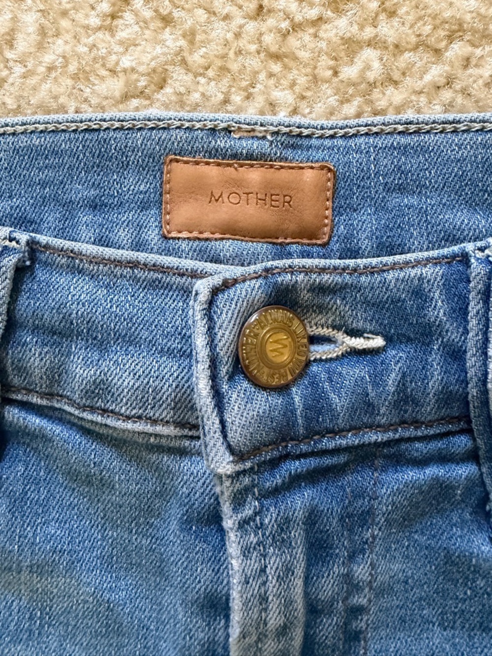 MOTHER The Hustler Ankle Fray Light Blue High-Rise Flare Jeans Size 25 - Picture 4 of 11